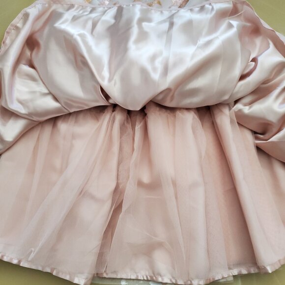 The Children's Place Rose Dust Metallic Blush Pink Girl's Belted Dress Size 14 - Picture 10 of 15